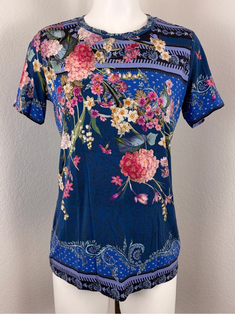 Johnny Was Revive Floral Short Sleeve Special Tee - Picture 3 of 10